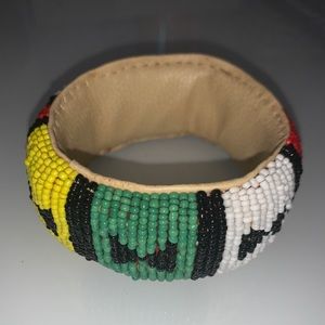 Thick Jamaican Bracelet with Beads